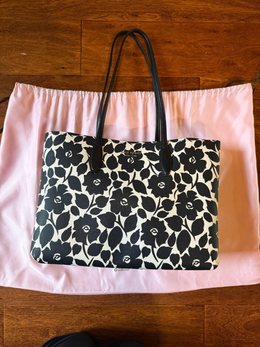 kate spade Black and White Floral Tote